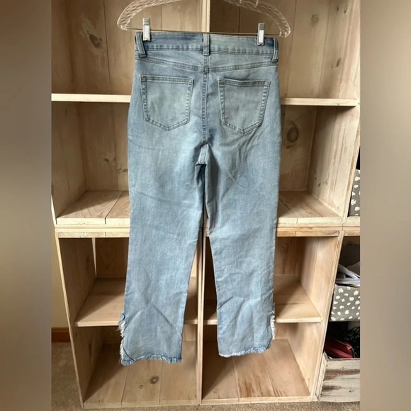 Sincerely Jules Straight Leg Slit Hem Jeans - Picture 7 of 12